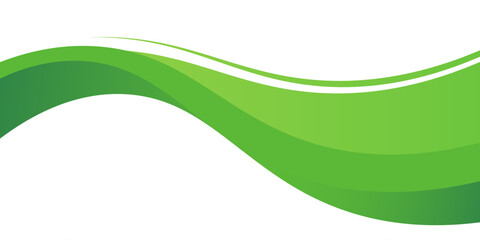 Green creative wave business banner background