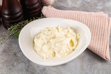 Italian soft young cheese stracciatella