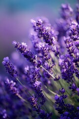Naklejka premium field of lavender. Selective focus.