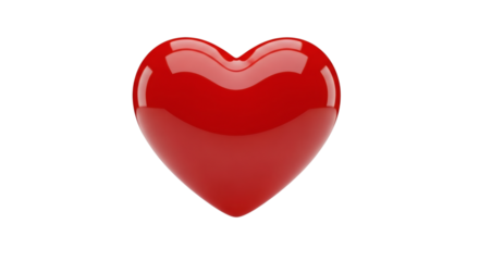 Shiny red heart shaped balloon in glossy finish on black background