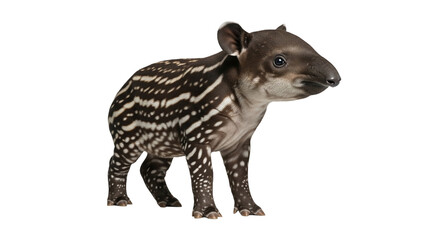 Fototapeta premium Tapirbaby auf transparentem Hintergrund; PNG