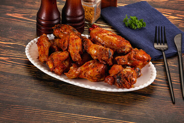 Hot and spicy Buffalo chicken wings
