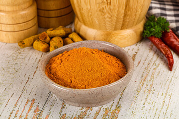 Tumeric curcuma powder for culinary