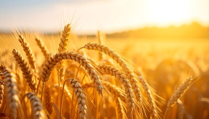Golden wheat field bathed in sunlight (1)