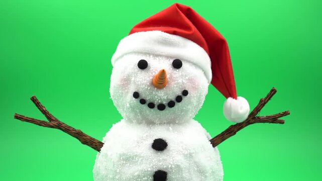 snowman on a white background