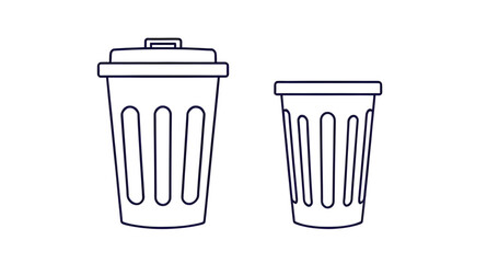 wastebasket vector, waste can illustration, bin icon isolated, recycle waste bin, trash icon vector art, waste basket design, garbage can outline, dustbin pictogram, trash flat icon, waste container s