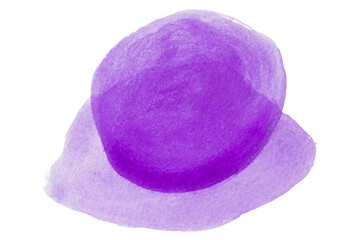 Purple circle pattern watercolor isolated on transparent background