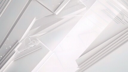 White geometric line backgroundwith  high-tech style, sci-fi elements,creating an atmosphere of high-tech industrial design. 