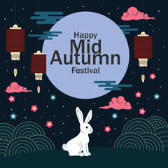 Flat Mid-Autumn Festival 