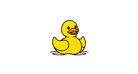 duck, cartoon, icon, cute, animal, vector, illustration, bird, character, yellow, adorable, mascot, graphic, design, childish, funny, playful, kids, clipart, simple, outline, drawing, doodle, baby, be