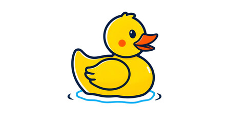 duck, cartoon, icon, cute, animal, vector, illustration, bird, character, yellow, adorable, mascot, graphic, design, childish, funny, playful, kids, clipart, simple, outline, drawing, doodle, baby, be