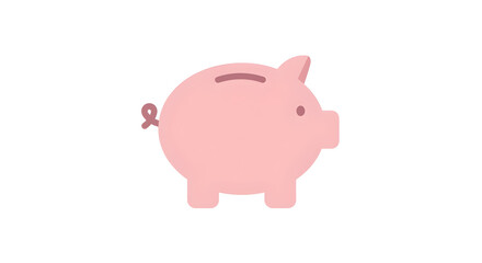 Obraz premium Pink Piggy Bank Illustration for Savings and Finance Concepts