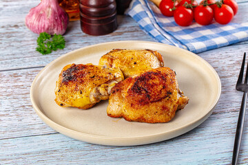 Roasted chicken thighs with spices