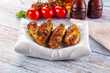 Baked chicken wings with spices