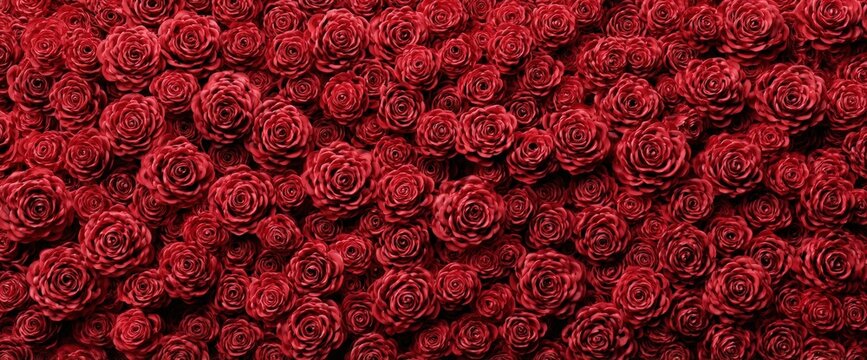 A rich tapestry of deep red roses