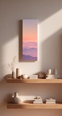 Fototapeta premium Chromatic Horizons A Neo-Kyoto Dawn