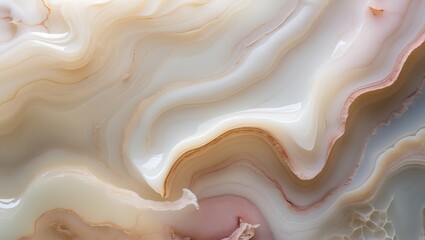 Abstract flowing organic texture with swirling patterns of cream beige and subtle pink hues