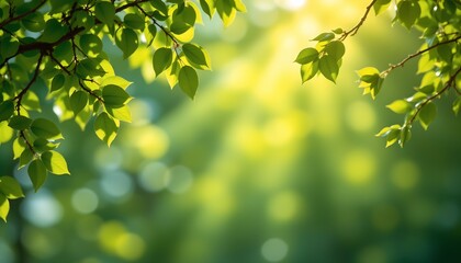 Obraz premium design background with creative colors and beauty effects position: top of the image setting: vibrant lime tones under dappled light instructions: ensure ample copy space at the bottom for photo use.