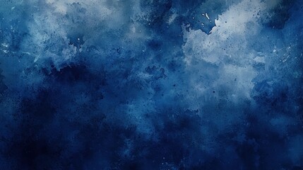 Obraz premium Deep blue watercolor background