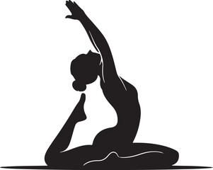 Silhouette Vector of Person in Virtual Meeting on White Background