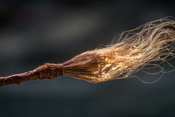 Close-up of a magical broom
