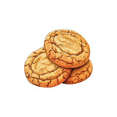brown butter cookies hand drawn illustration