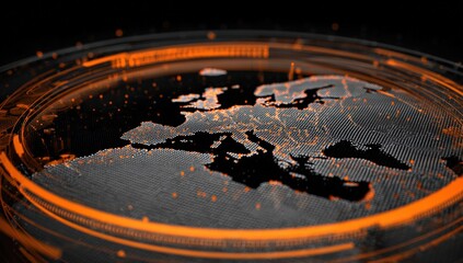 Digital globe of Europe