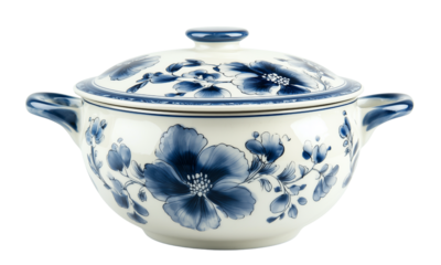 Elegant floral serving bowl kitchen tableware dining room close-up home decor