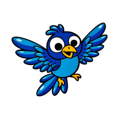 blue bird on a branch PNG