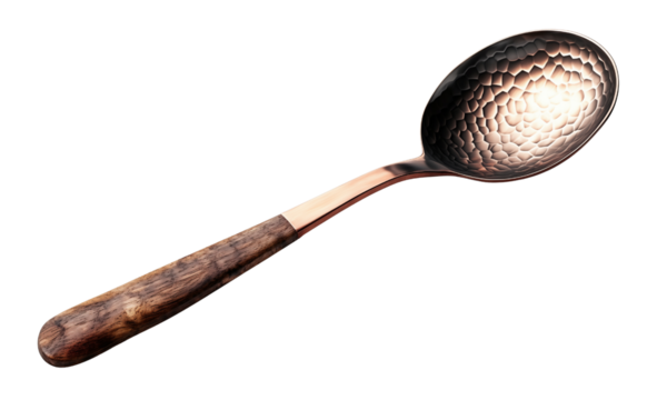 Crafting elegance hand-hammered spoon artisan workshop kitchenware rustic environment close-up view culinary art