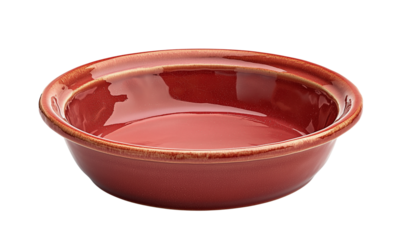 Elegant round red ceramic serving dish modern kitchen tableware showcase minimalist design home decor inspiration
