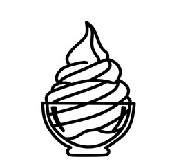  frozen dessert in a sleek glass bowl, perfect for menus, branding, and sweet treat designs.