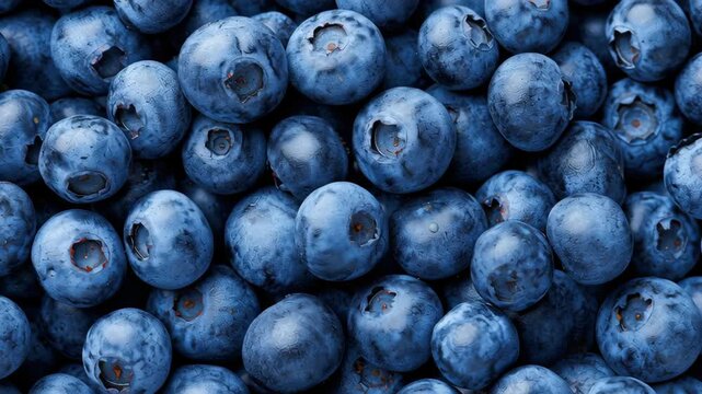 Overhead fresh abundance blueberry closeup ripe fruit texture healthy snack vibrant natural arrangement appealing harvest organic sheen tight crop