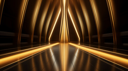 Naklejka premium Golden Light - Beam Path