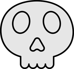 Skull Icon Spooky Symbol for Party Design Social Media Flyer and Branding. Halloween skull icon designed in spooky style for parties, banners, flyers, social media, websites, apps, and branding. 