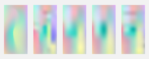 Fototapeta premium Light Template for Cover, Poster, Banner, Greeting Card. Creative Neon Pink, Blue, Violet Background. Abstract Curves and Lines. Minimal Watercolor Layout.