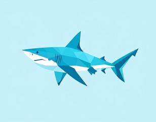Fototapeta premium Geometric shark design