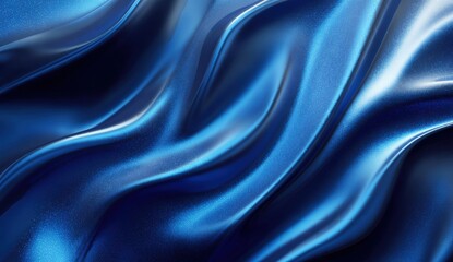 Deep blue silk folds