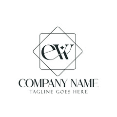 Letter EW or WE Creative Luxury Vector Logo Design for Jewelry, Boutique, and Business