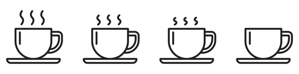 Cup line icon. Hot drink icon. Coffee or tea cup. 