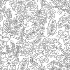 Fototapeta premium seamless pattern with flowers