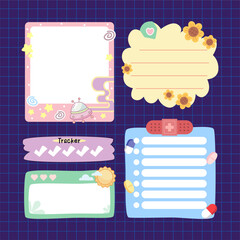 adorable sticky note design frame for planner and reminder