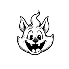 Enigmatic feline character with radiant crest and infectious grin embodying playful mischief and