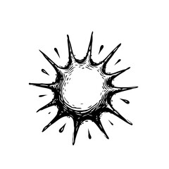 Hand drawn spiky burst element vector illustration a dynamic representation of an abstract form