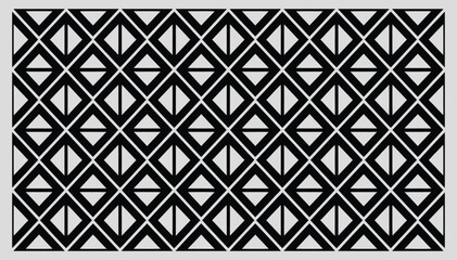 Seamless Geometric Black Abstract Vector Pattern Background