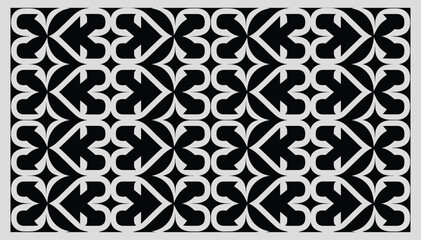 Seamless Geometric Black Abstract Vector Pattern Background