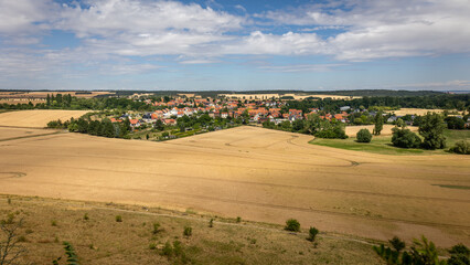 If you climb the 'teufelsmauer', also known as devil's wall, or adlersklippen or eagle crags, you will be rewarded with a beautiful view over the village of Weddersleben