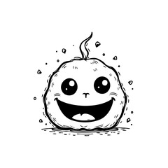 Whimsical cartoon character with charming expression floating amidst celestial dust and twinkling