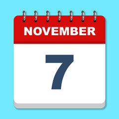 November calendar icon on a blue background