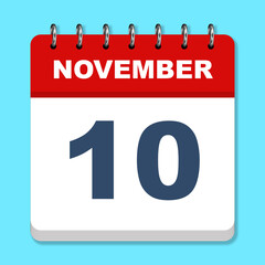 November calendar icon on a blue background
